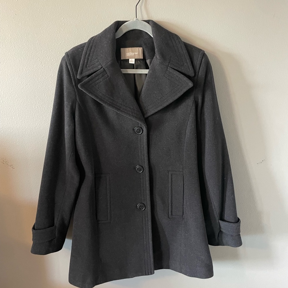 Women’s Cashmere Blend Pea Coat, Croft and Barrow, size large